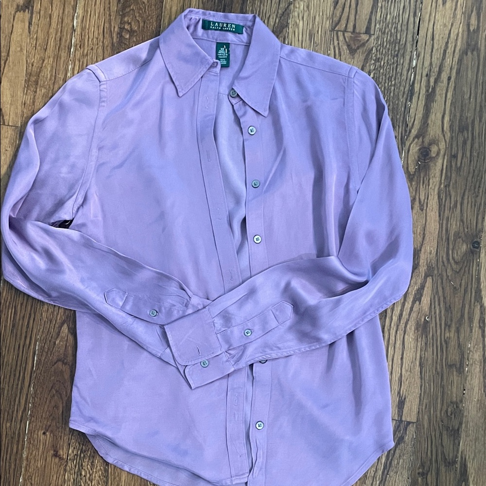 Ralph Lauren Women's Lavender Button Down Shirt